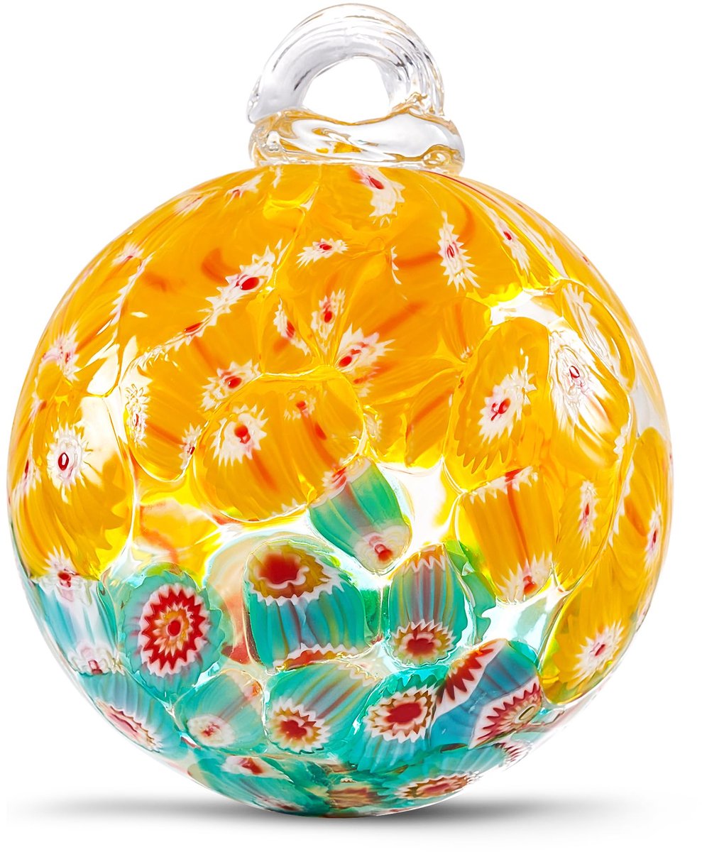 SnelShoppen - Handgeblazen glazen heksenbal - Glazen balornament voor binnen en buiten - Tuin decoratie - Hangend ornament voor feesten en speciale ge