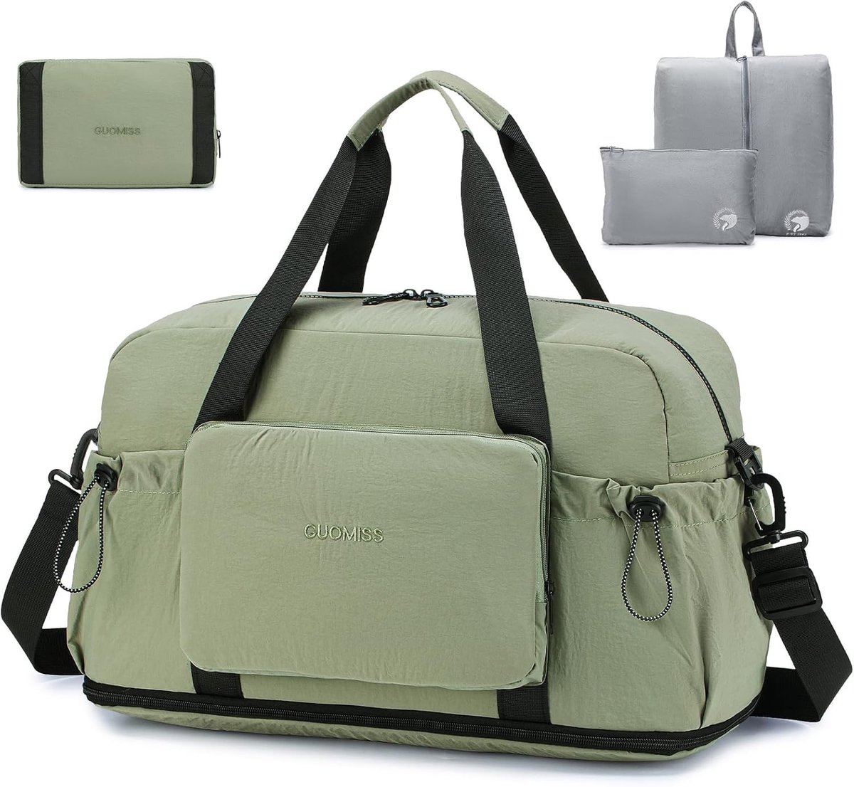 50L Uitbreidbare Reistas Handbagage 55x40x23 Voor Lufthansa en Wizzair - Vouwbare Sporttas, Weekendtas, Fitness Bag met Toilettas voor Dames en Heren