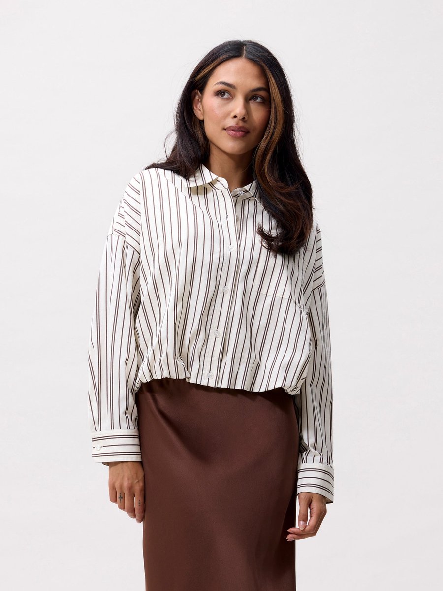Catwalk Junkie Tuck In Blouse Dames - Jurken - Gebroken wit - Maat 38