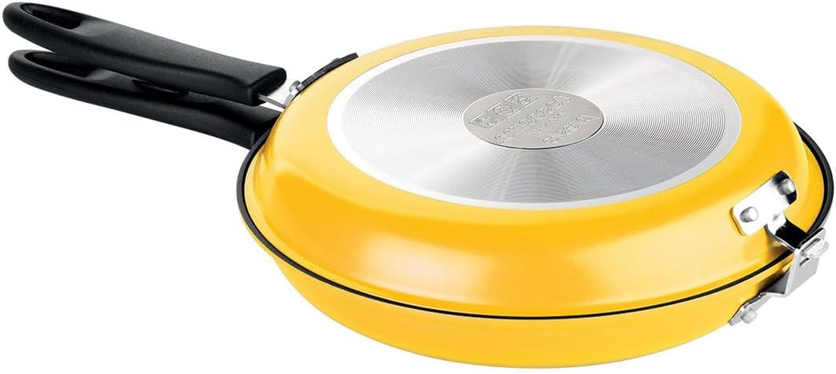 Dubbelzijdige koekenpan - Koekenpan met twee kanten - Koken en bakken - Briljant ontwerp - Ø 26 cm - Grijs
