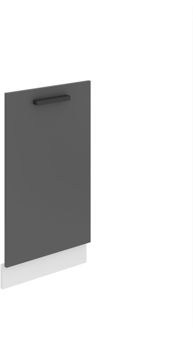 BELINI Voorpaneel Vaatwasser PZ 45 cm met Handgreep - Zilver Mat