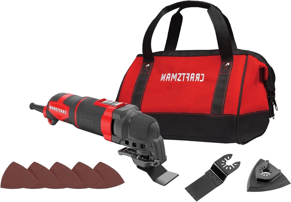 Oscillerend gereedschap - Multitool - Klusprojecten uitvoeren - Gereedschapsloos wisselen - 3 Ampère - Zwart