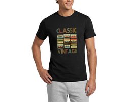 Classic Vintage Cassettebandjes 80s 90s Retro T-Shirt Heren