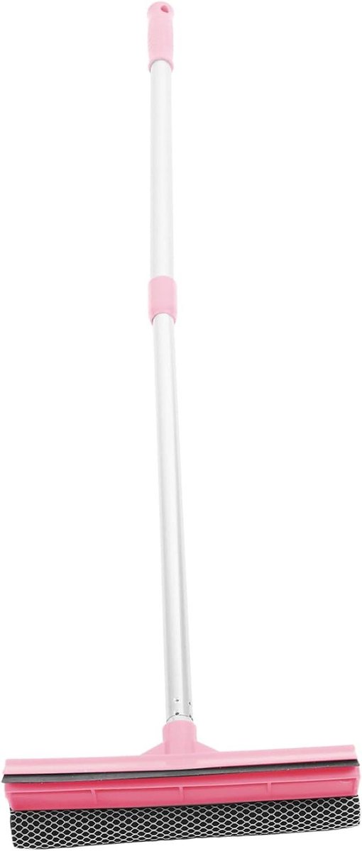 Raamwisser met Handvat - Schoonmaakwisser Glasreiniger - Ramen Schoonmaken - Uittrekbaar Ontwerp - 81 cm - Roze