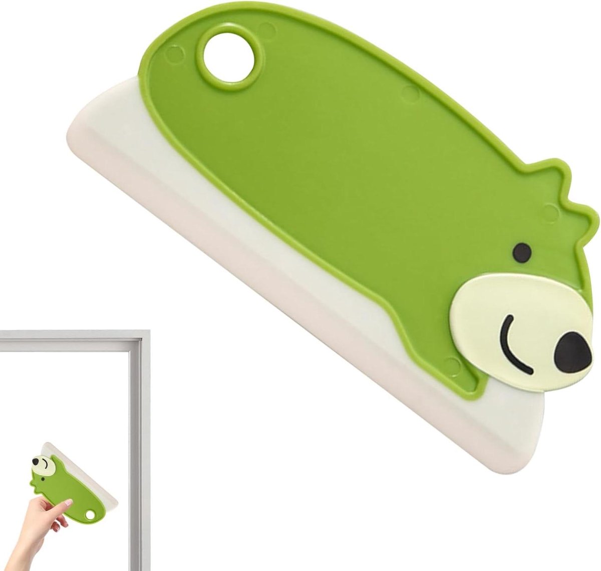 Mini Raamwisser - Glazen Schraper - Streeploos Reinigen - Ergonomisch Handvat - 12 cm - Wit
