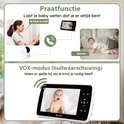 Babyfoon met praatfunctie en VOX-modus (huilwaarschuwing).
