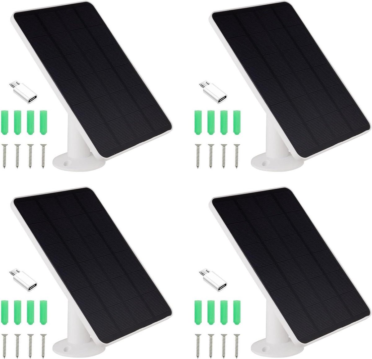 Zonnepaneeloplader Camera - Solar Charger - Camera Beveiligen - Hoogrendement Monokristallijn - 3.5 Meter Kabel - Zwart