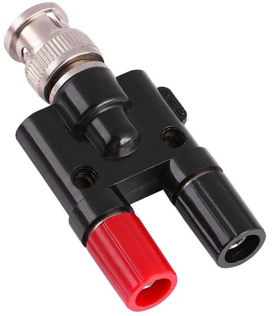 BNC naar Banaanstekker Adapter - Oscilloscoop Adapter - Signaal Aansluiten - Dubbele 4mm Aansluiting - 500V 3A - Rood Zwart