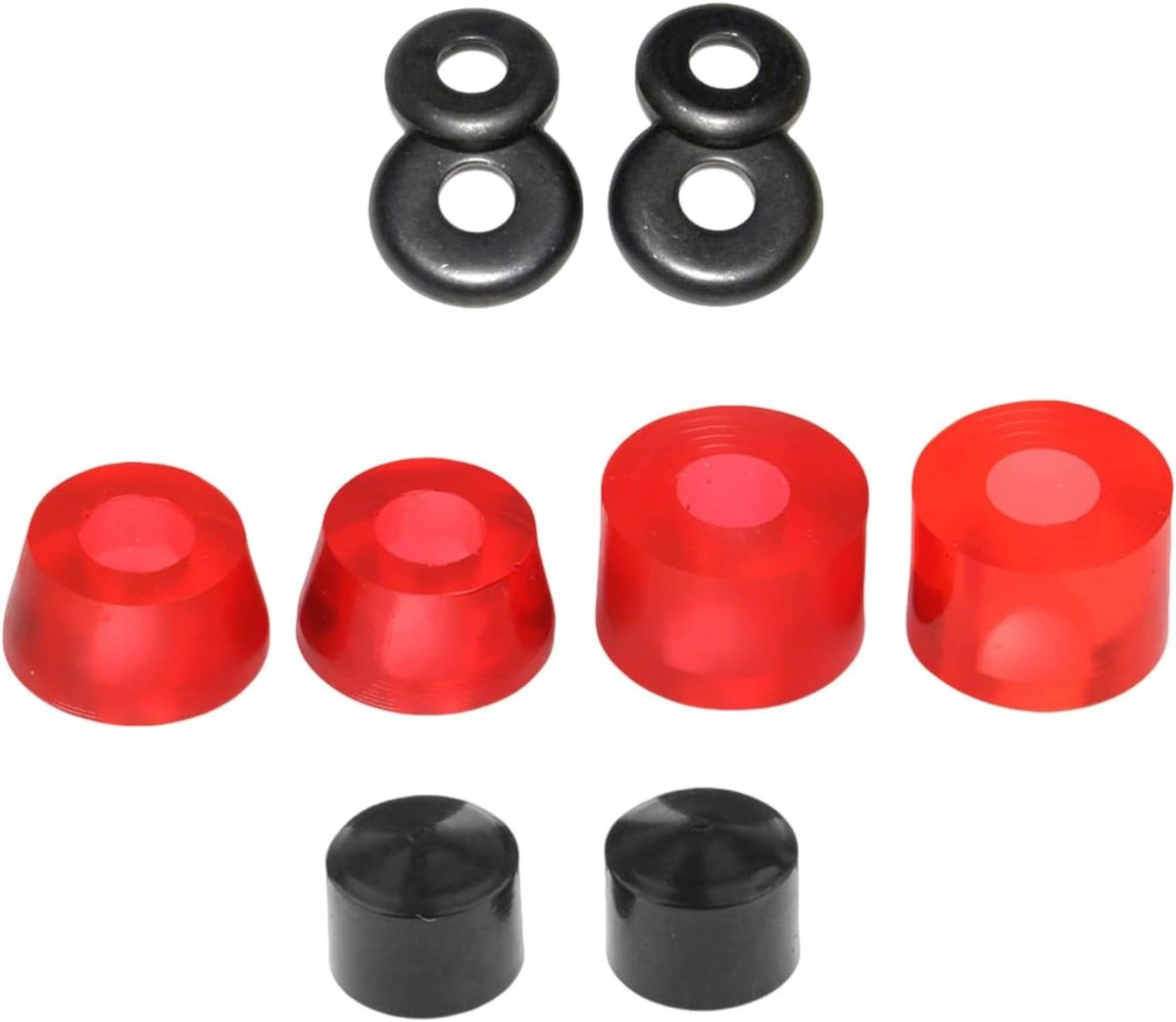 Skateboard Hulzen Set Reserveonderdelen Skateboard Skateboarden Verbeteren Trillingscontrole Ontwerp 16 mm diameter Transparant