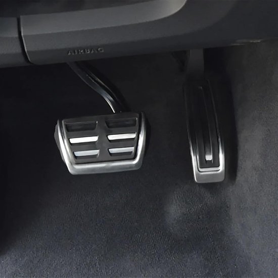 Pedaalkappen Auto - Pedaalhoezen Set - Veiliger Rijden - Roestvrij Staal - One Size - Zilver — afbeelding 3
