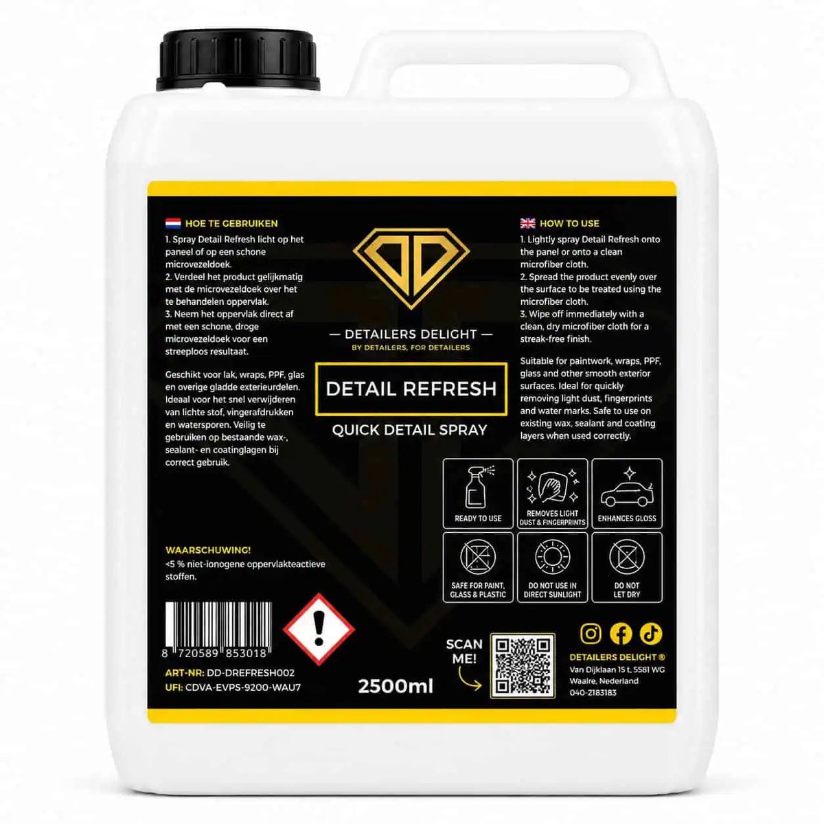 DETAILERS DELIGHT DETAIL REFRESH – QUICK DETAIL SPRAY 2.5L