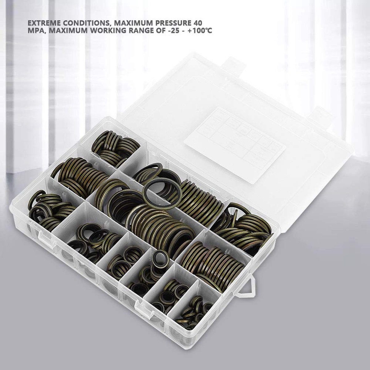 Dailygoods- Afvoerplug 240 Stuks - Afdichting NBR - Rubberen Pakking - Geschikt voor Extreme Omstandigheden - Max. Druk 40 MPa - Diverse Maten - Afdichtring