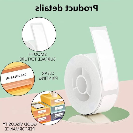 3 Rollen Thermische Labels 12x40mm voor Thuis, Kantoor en School - Geschikt voor D30/D32/D35/Q30/Q30S/Q31, 160 Labels per Rol, Ideaal voor Organisatie en Labeling