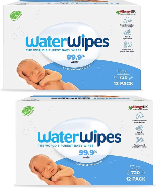 WaterWipes Billendoekjes Bio - 24 x 60 stuks - 1440 doekjes