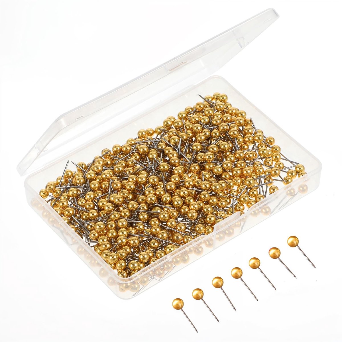 Dailygoods- Pushpins 500 Stuks - Decoratieve Spelden - Ronde Kop - Kunststof/Roestvrij Staal - Multifunctioneel - Ideaal voor Markeren - Markeringpinnen