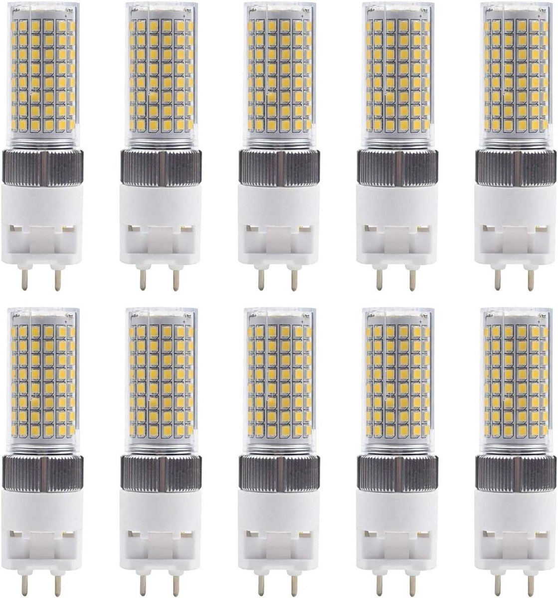 LED G12 Lampen - Corn Lamp - Verlichting Binnen - Energiezuinig Flikkervrij - 10 Stuks - Warm Wit