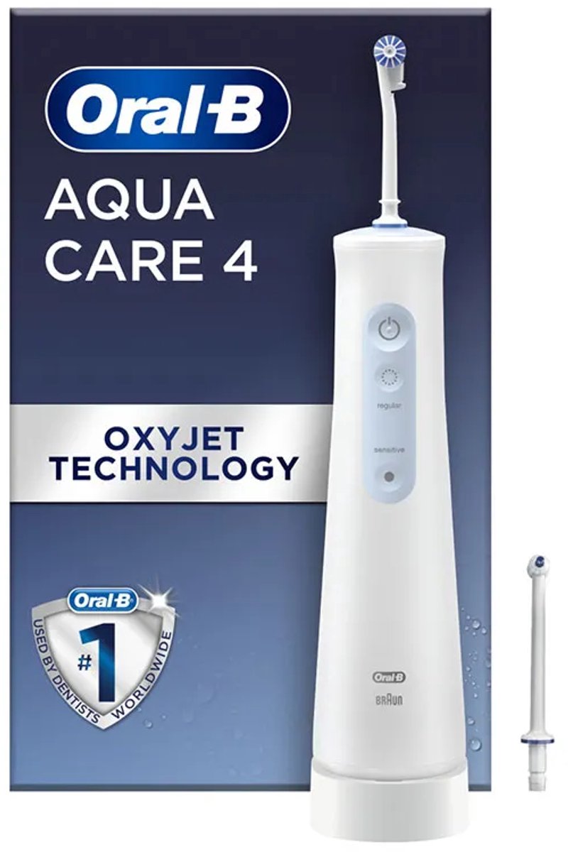 Oral-B Aquacare 6 - Draadloze monddouche - 150 ml, 3 standen, 2 opzetstukken