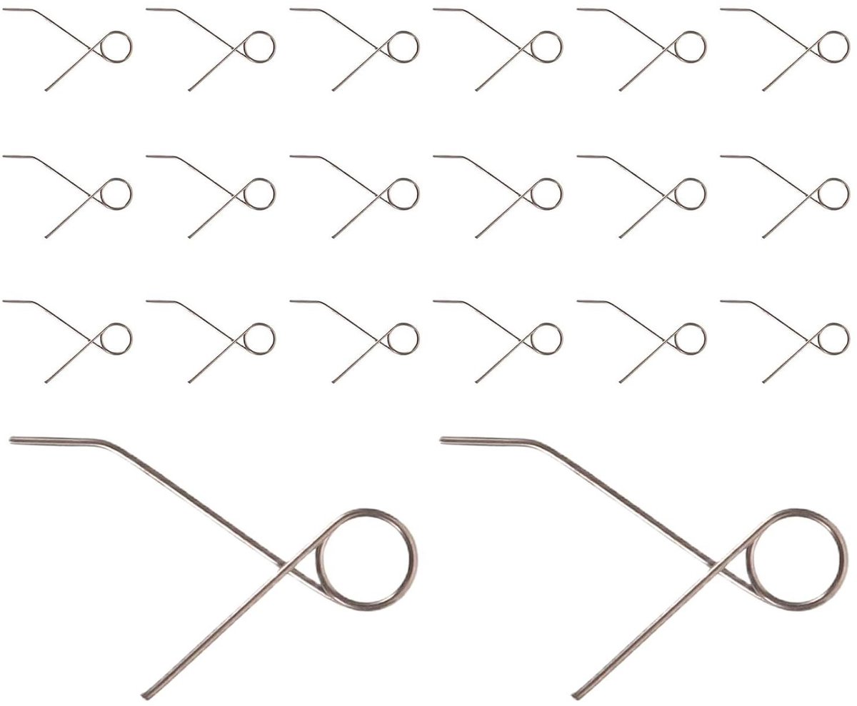 Torsieveer Vervangingsset - Elastische Veer - Recorder Reparatie - Duurzaam Metaal - 20 Stuks - Zilver