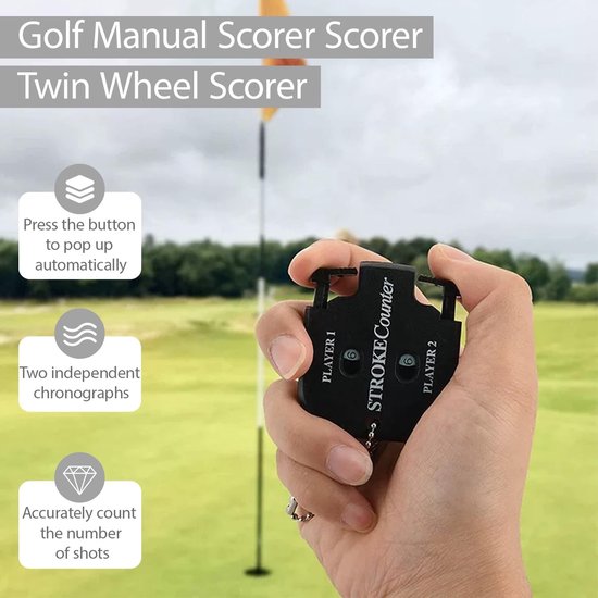 Dailygoods - 4 Stuks Golf Scoretellers met Sleutelketting - Draagbare Handteller van Dailygoods — afbeelding 2