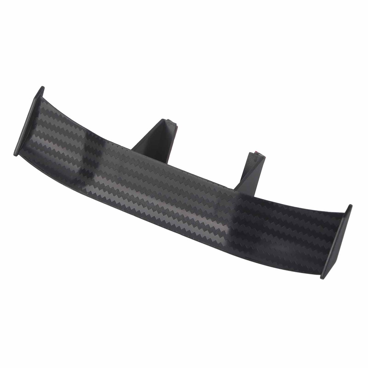 Dailygoods- Spoiler Universeel - Mini Spoiler - Koolstofvezel - Enkellaags - 17 x 2,9 x 3,5 cm - Verbeterd Rijgedrag - Autospoiler