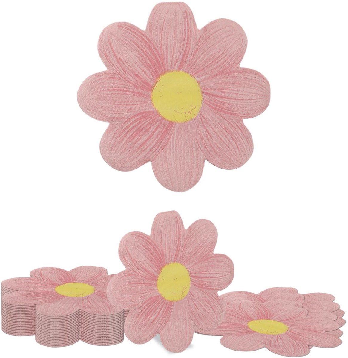 Dailygoods- Servetten 20 Stuks - Bloemen/Madeliefje - Zomer/Party - Hoogwaardig Materiaal - Decoratief - Milieuvriendelijk - Feestservetten