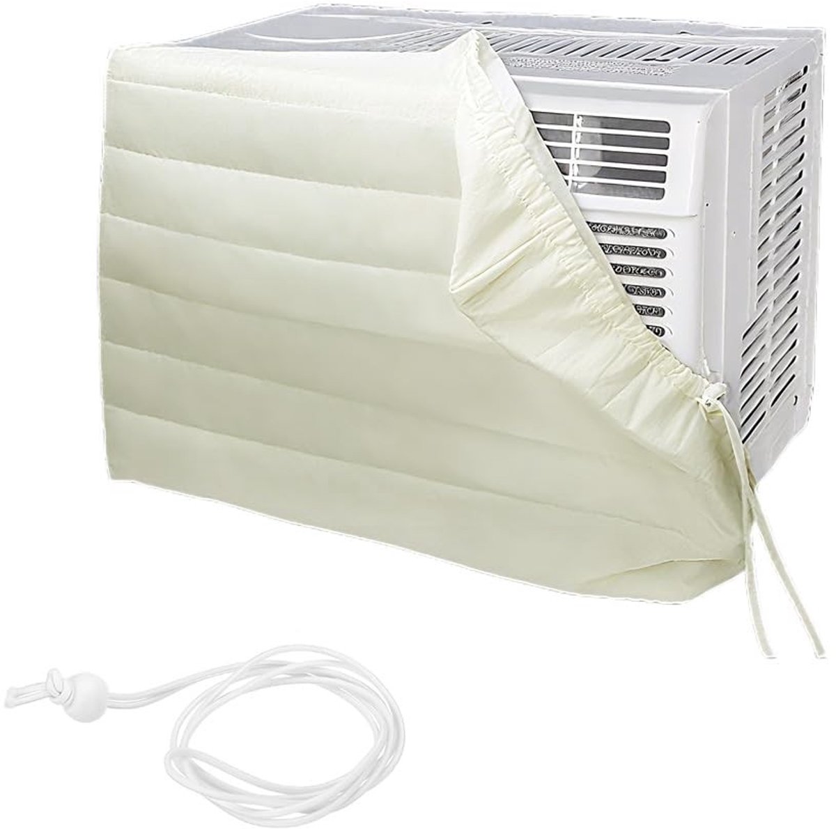 Dailygoods- Airconditionerhoes Waterdicht - Verstelbare Raam Airconditionerhoes - Polyester - Beige - 53.5 x 38.5 x 8.5 cm - Bescherming tegen vuil - Aircohoes