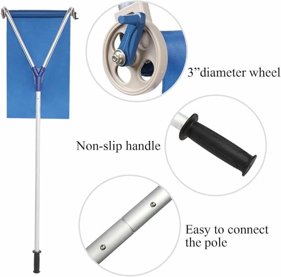 Dakhark - Dakgereedschap - Dakonderhoud - Lichtgewicht ontwerp - 450 cm doek - Blauw — afbeelding 5