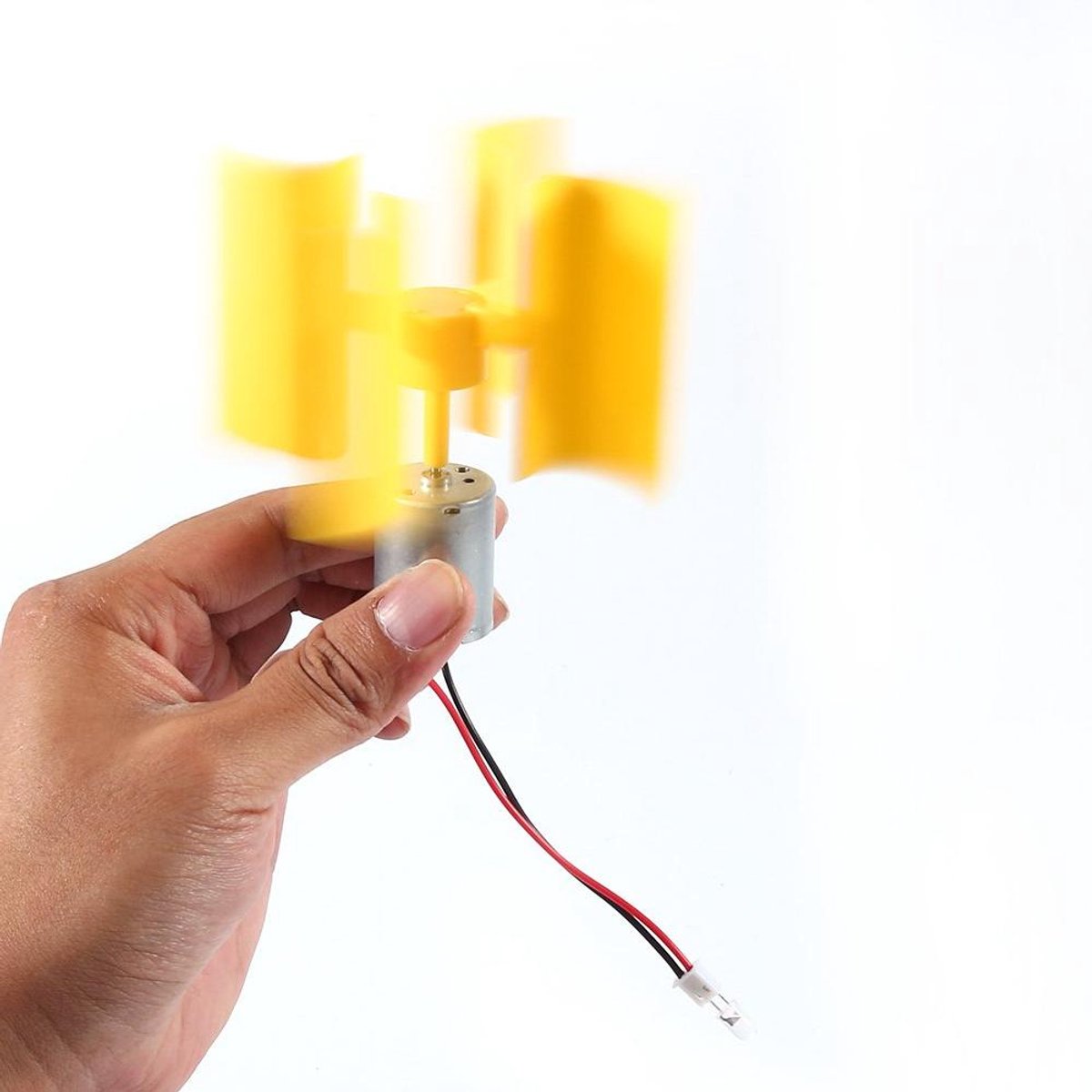 Windgenerator DIY Kit - Kleine Windturbine - Energie Opwekken - Verticale Turbine - 100mm Bladen - Wit