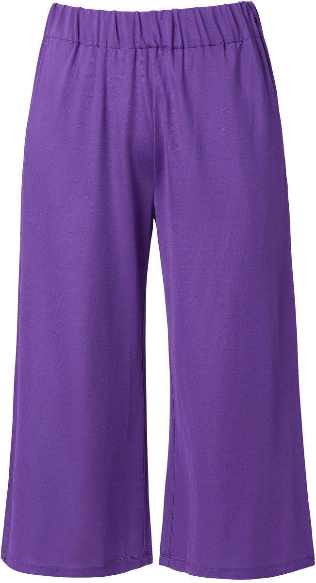 Ulla Popken - Dames - Slinky culotte kuitlengte wijde pijpen - Ultraviolet - Maat 50+