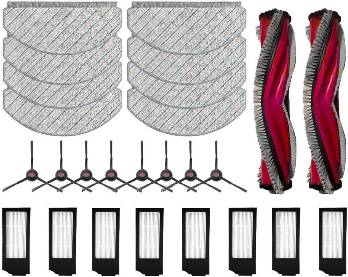 Stofzuigeraccessoires - Vervangende onderdelen - Grondige reiniging - Complete set - 26 stuks - Zwart en rood