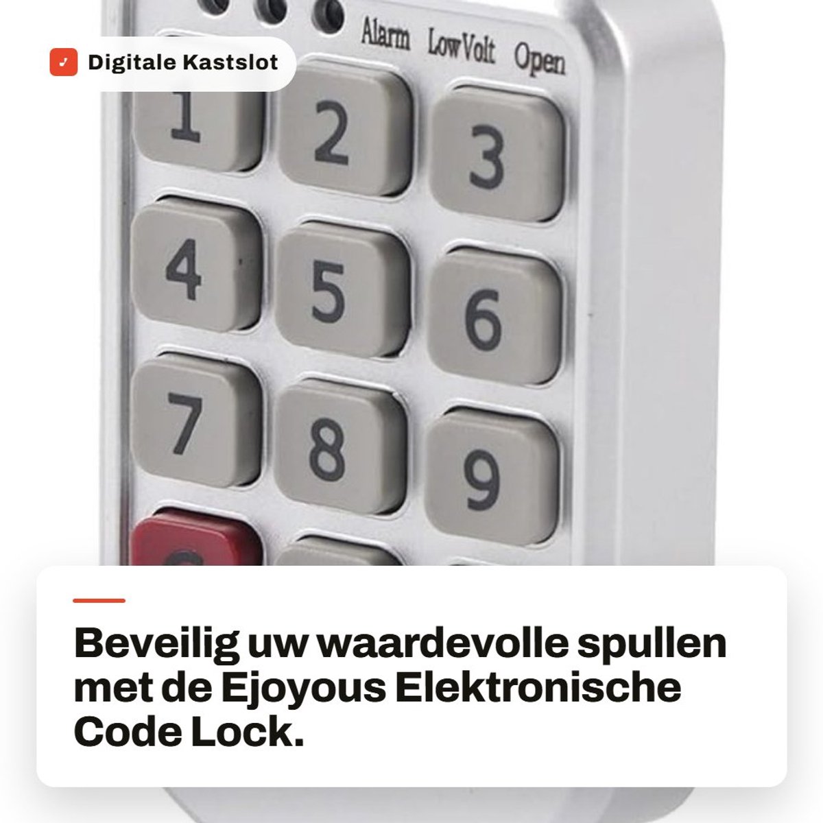 Dailygoods - Digitale Kastslot - Elektronische Code Lock - Aanpasbare Wachtwoorden - Voor Kasten en Lades - Veiligheidsslot - Gebruiksvriendelijk - Du...