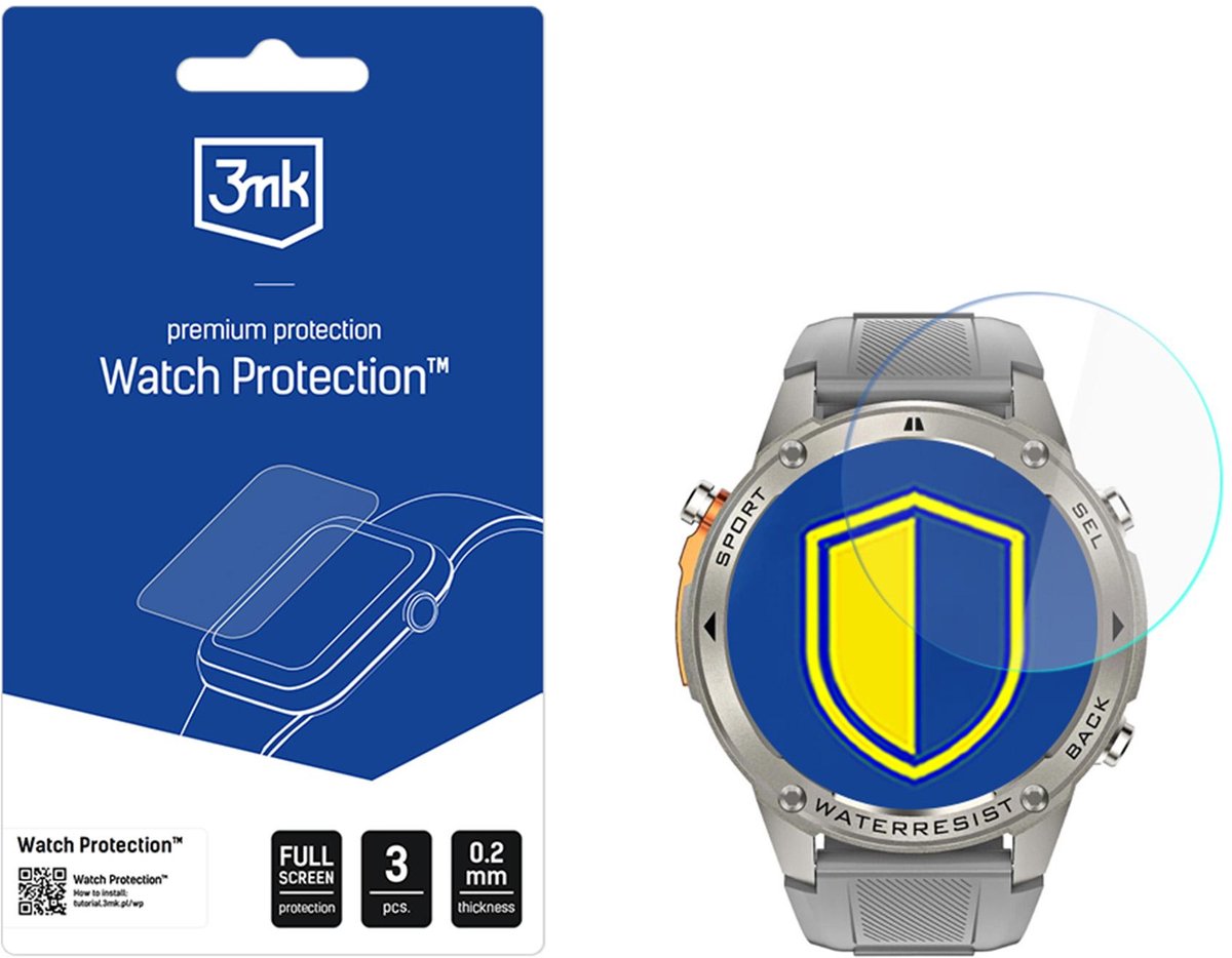 3Mk Alligator Horloge Gps 3Mk Flexibel Glas Voor Sporthorloges Met Bescherming