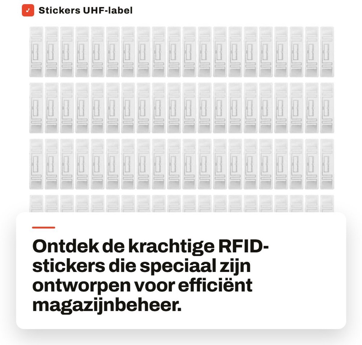 Dailygoods- RFID-stickers 100 stuks - 73 x 20 MM - UHF-label - Hoge prestaties - Anti-namaak - Magazijnbeheer - Herkenning van meerdere labels - RFID-tags