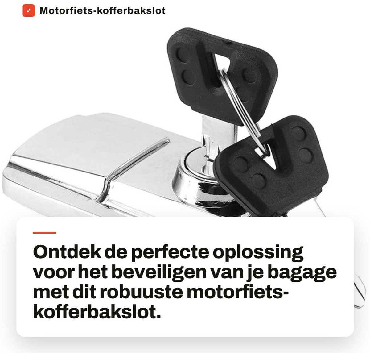 Dailygoods- Kofferbakslot Robuust - Hangslot - Duurzaam - IJzer - Veilig - Geschikt voor motorfiets