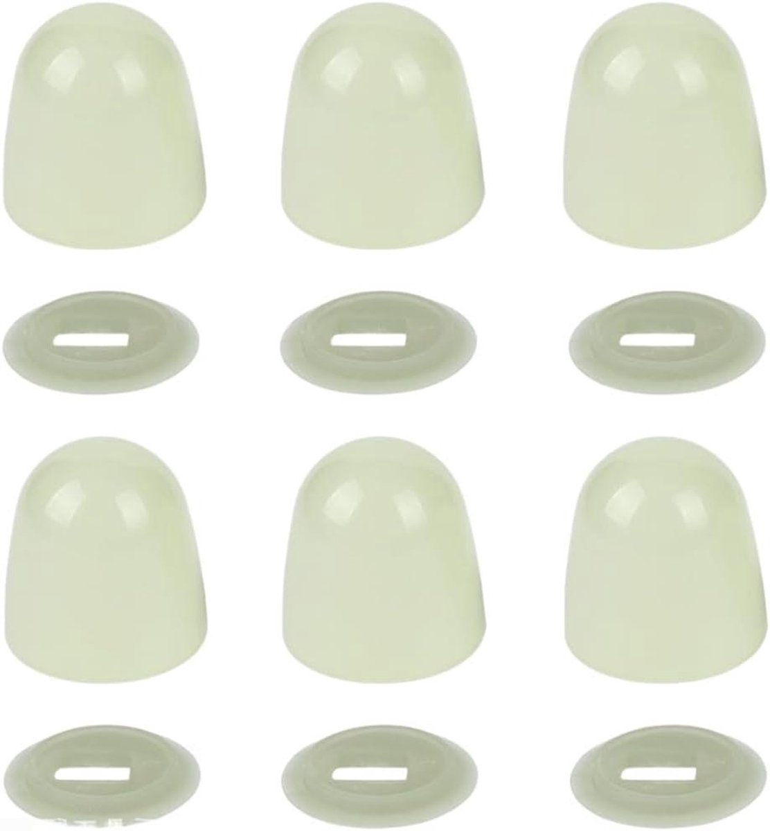 Toiletbril Accent - WC Deksel Clips - Badkamer Decoratie - Glow in the Dark - 6 stuks - Mint