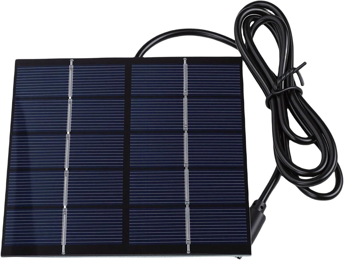 Zonnepaneel Oplader - Draagbare Energie - Buiten Opladen - Hoge Conversie Efficiëntie - 15 x 14.5 cm - Zwart