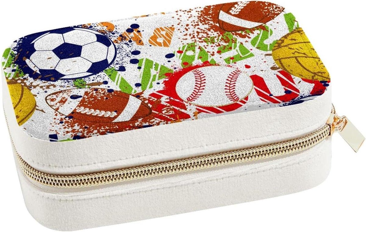 Sieraden Doos - Reis Organizer - Sieraden Opbergen - Praktisch Ontwerp - 15.5 x 10.5 cm - Meerkleurig