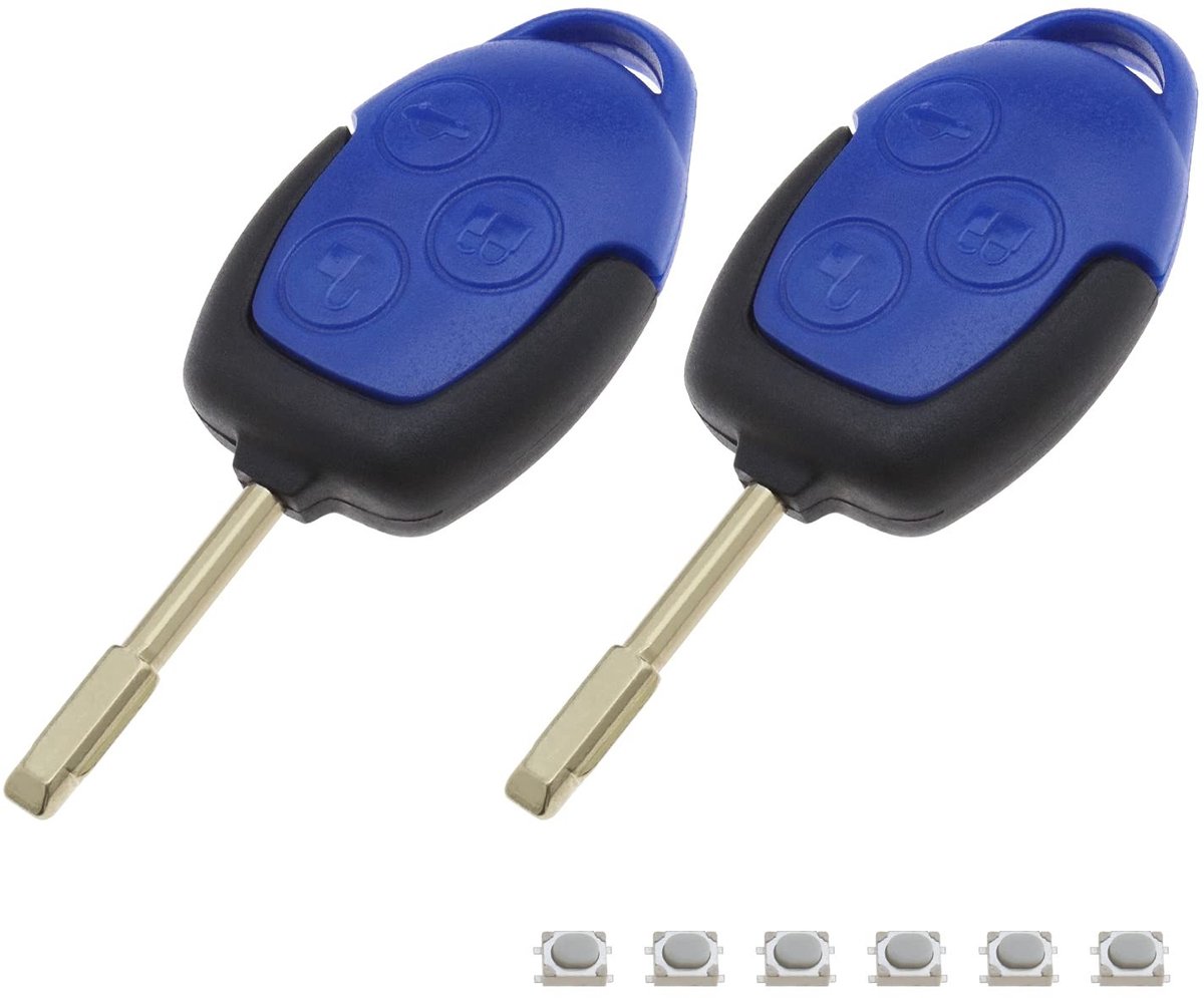 Dailygoods - Afstandsbediening Sleutelhanger - Sleutelbehuizing - Zwart - 3 Knoppen - Geschikt voor Connect MK7 - 2x Set