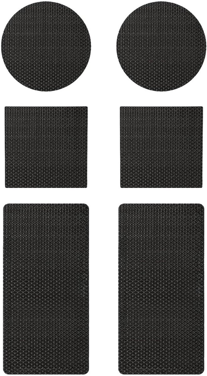 Trampoline Reparatie Set - Zelfklevende Patches - Trampoline Onderhoud - Lijmvrije Applicatie - 6-delige Set - Zwart