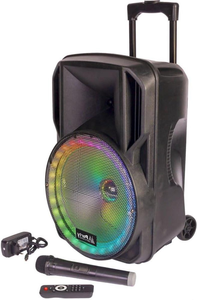 Draagbare Luidspreker - Party Speaker - Muziek Afspelen - Met Trolley Handgreep - 15 Inch - Blauw