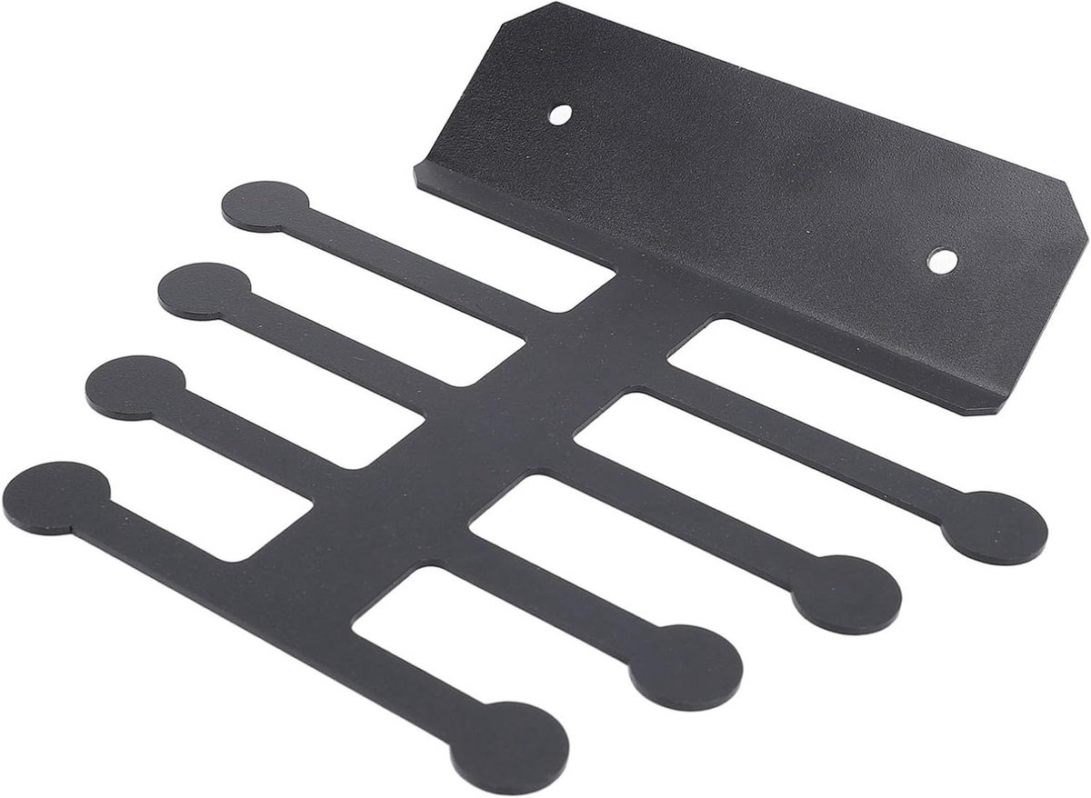 Fitness Banden Houder - Opberger Gym - Sportmateriaal Organiseren - Vissenbot Vorm - 19x15.5cm - Zwart