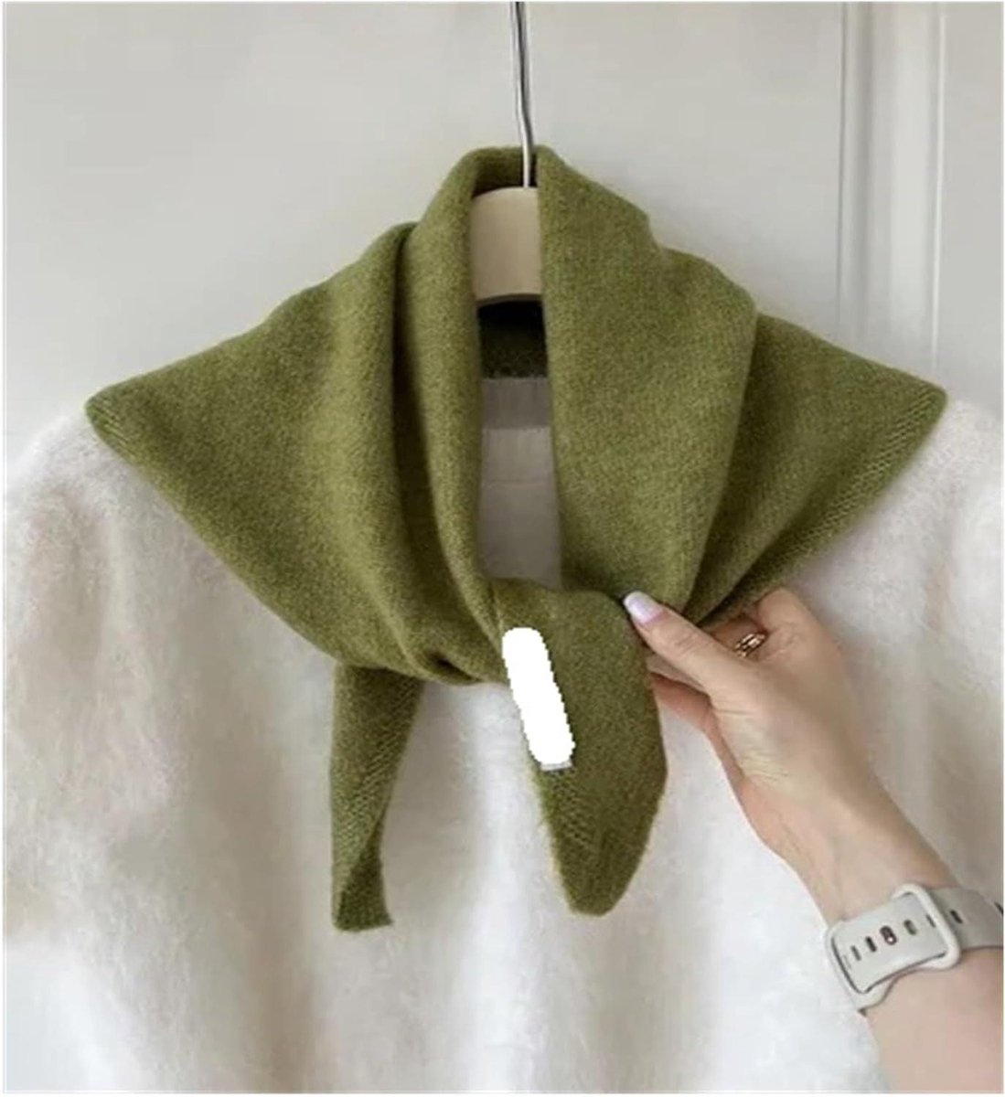 Gebreide Sjaal - Dames Sjaal - Warm Aankleden - Zacht Ademend Materiaal - 200 Gram - Groen