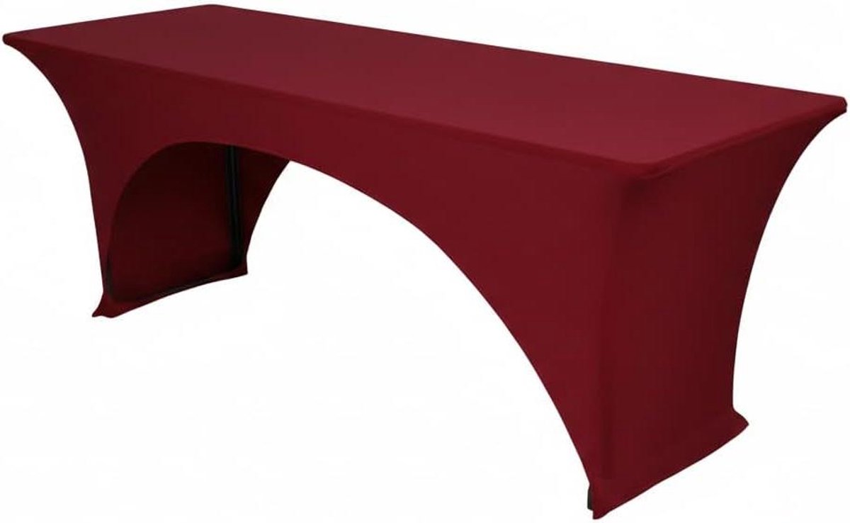 Biertafelhoezen Stretch - Tenttafelhoezen Stretchy - Feestelijk Dekken - Versterkte Voetzakken - 220 x 50 cm - Bordeaux