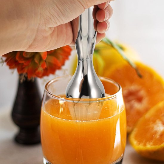 Hand Citruspers - Citrusknijper Handig - Sap Persen - Roestvrij Staal - 20 cm - Zilver — afbeelding 2