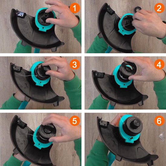 Sander Shop Trimmerdraad, 4 spoelen voor Makita grastrimmer, lengte 8,4 m, diameter 1,6 mm, met deksel en veer van sander-shop — afbeelding 2