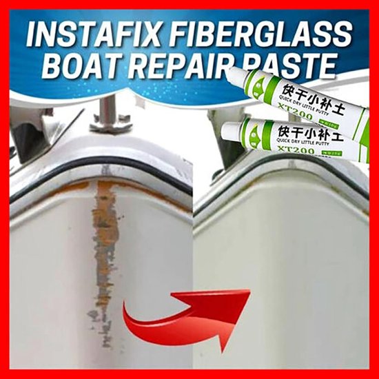 Boot reparatieset - Glasvezel filler - Scheuren herstellen - Sneldrogende mastiek - 20 gram - Rood — afbeelding 3