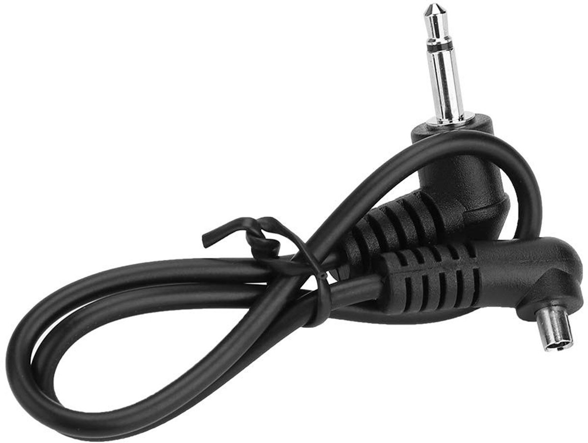 Dailygoods- Synchronkabel Hoogwaardig Kunststof - 3,5 Mm Jackplug - Male Flash PC - Flitssynchronisatie - Lichtgewicht - Schroefvergrendeling - Flitskabel