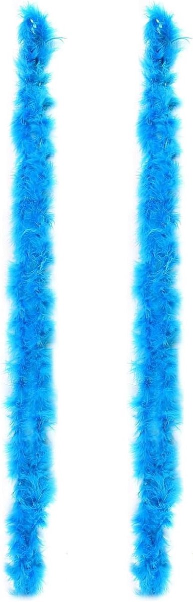 Set van 2 Kleurige Fluffy Feather Boas van 2m - Perfecte Kostuumaccessoires voor Feestjes, Carnaval en Halloween