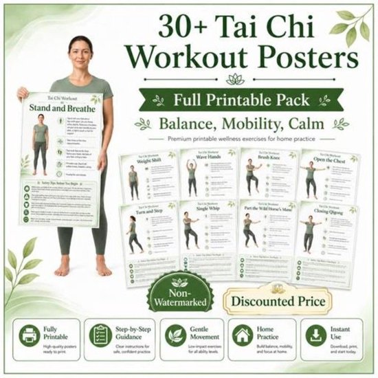 Tai Chi Workout Printables - cover