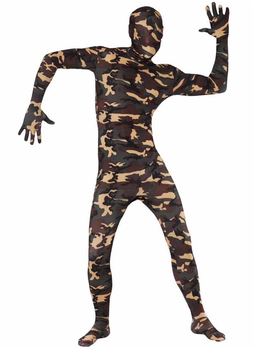 Camouflage ganzkörperkostuum